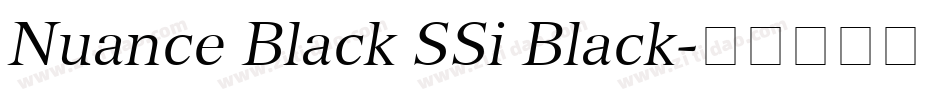 Nuance Black SSi Black字体转换